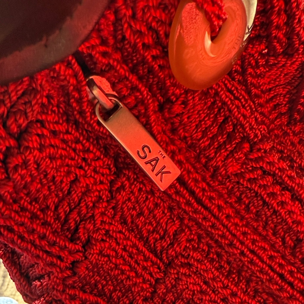 THE SAK Red Woven Knit Purse - Picture 7 of 16